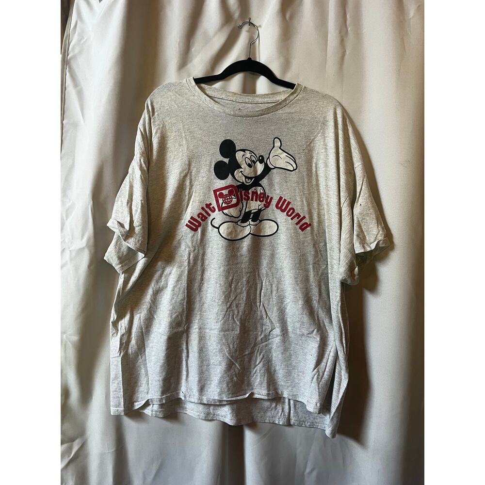 Disney Adult XXL Classic Gray Walt Disney World Mickey Tshirt Cotton/Poly - Picture 5 of 5